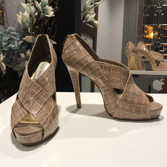Steve Madden Croco Faux Leather High Heels 8.5 - Picture 3 of 5